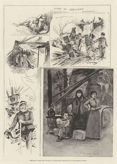 Sketches after the Cyclone at Louisville, Kentucky by Henry Charles Seppings Wright
